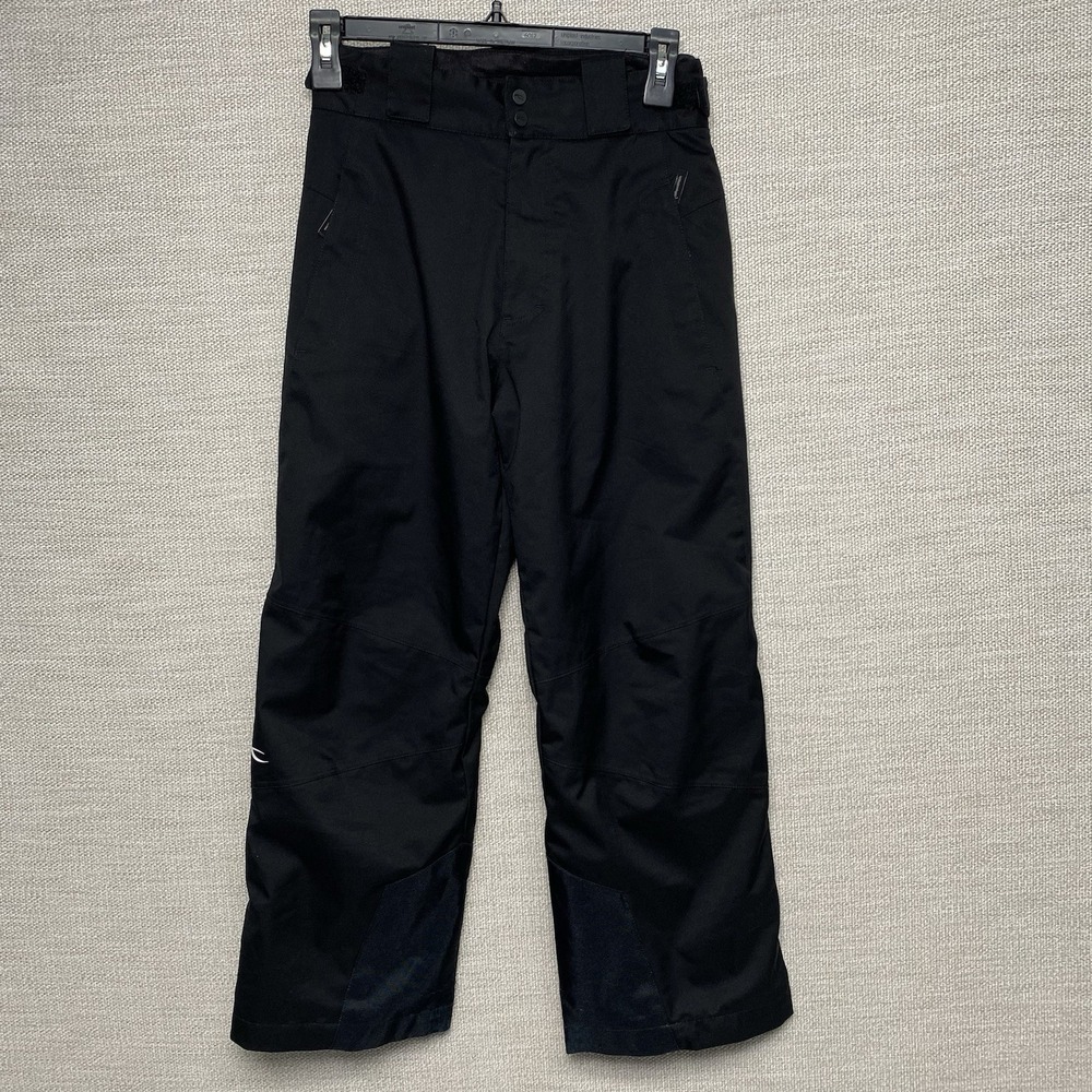 KJUS Boys Vector Snow Pants EU 140 (US 10) Insulated Black Snowboarding Skiing